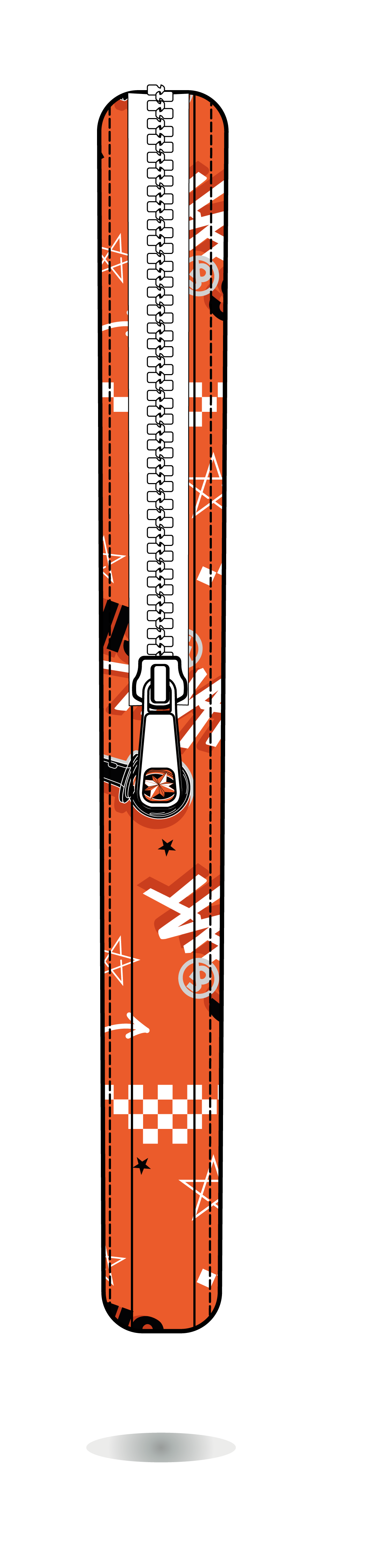 Funda para portátil Stray Kids THIS & THAT naranja, vista lateral