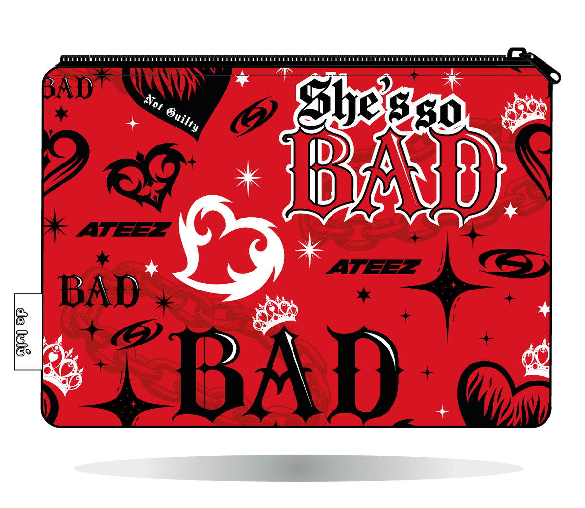 Funda Kobo ATEEZ BAD roja, vista trasera.