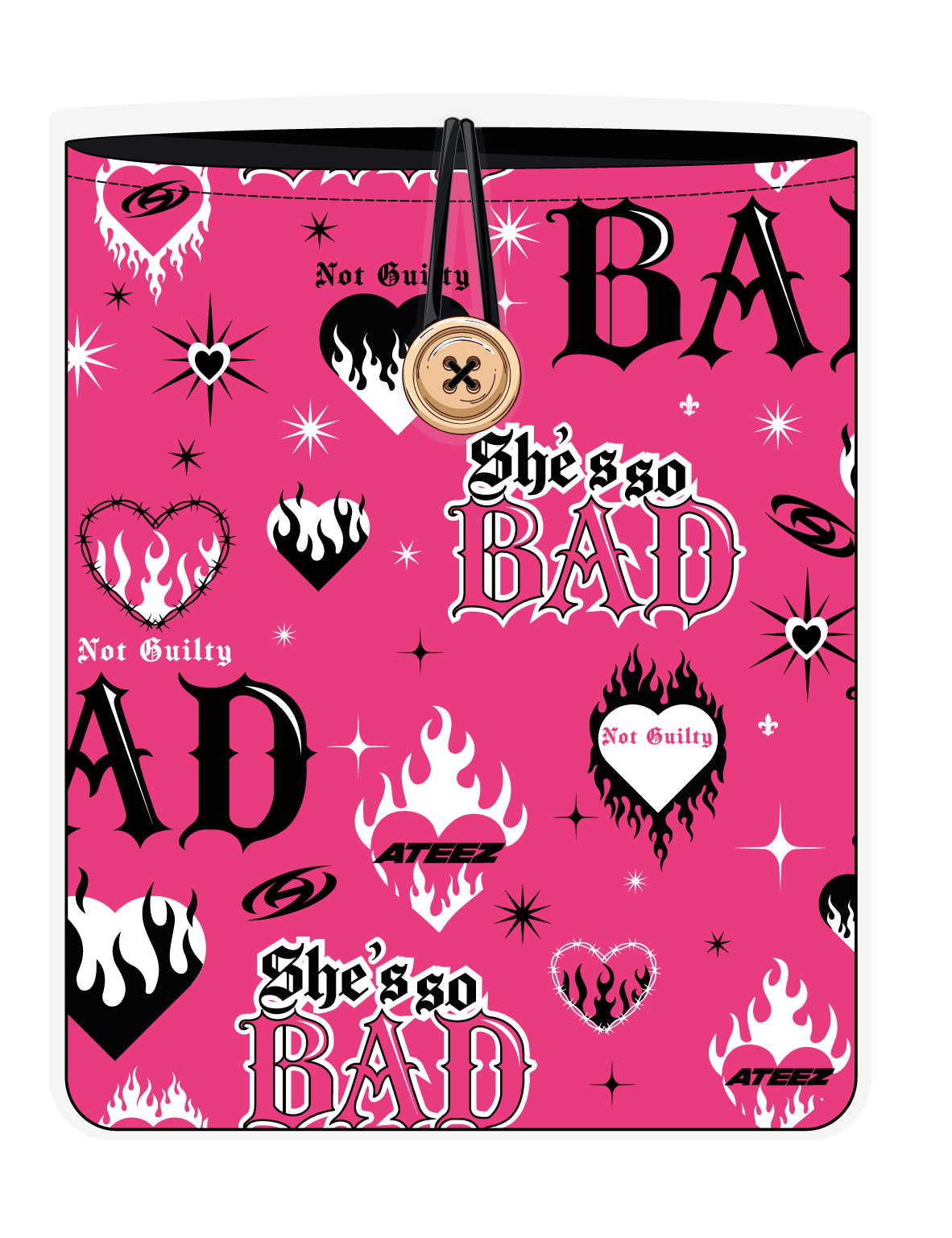 Funda para libros ATEEZ canción BAD versión rosa handmade