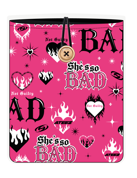 Funda para libros ATEEZ canción BAD versión rosa handmade