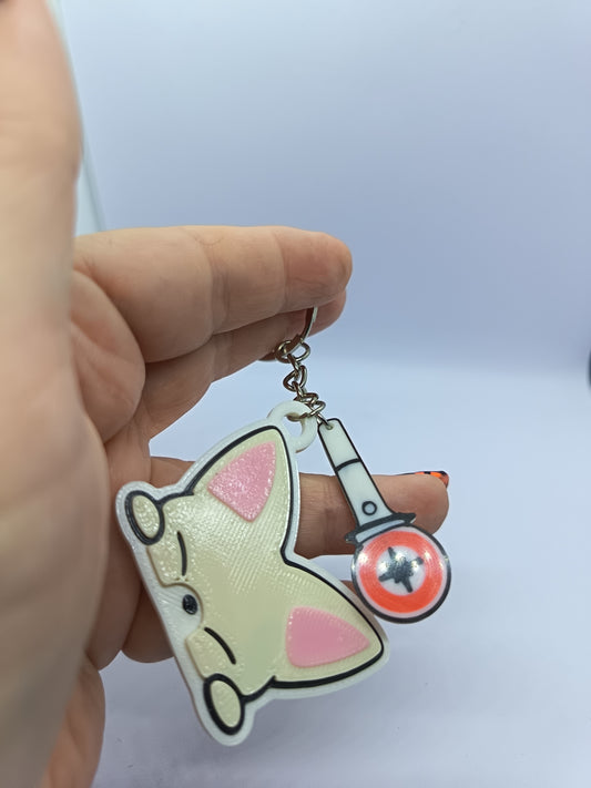 Llavero Stray Kids I.N con charm lightstick