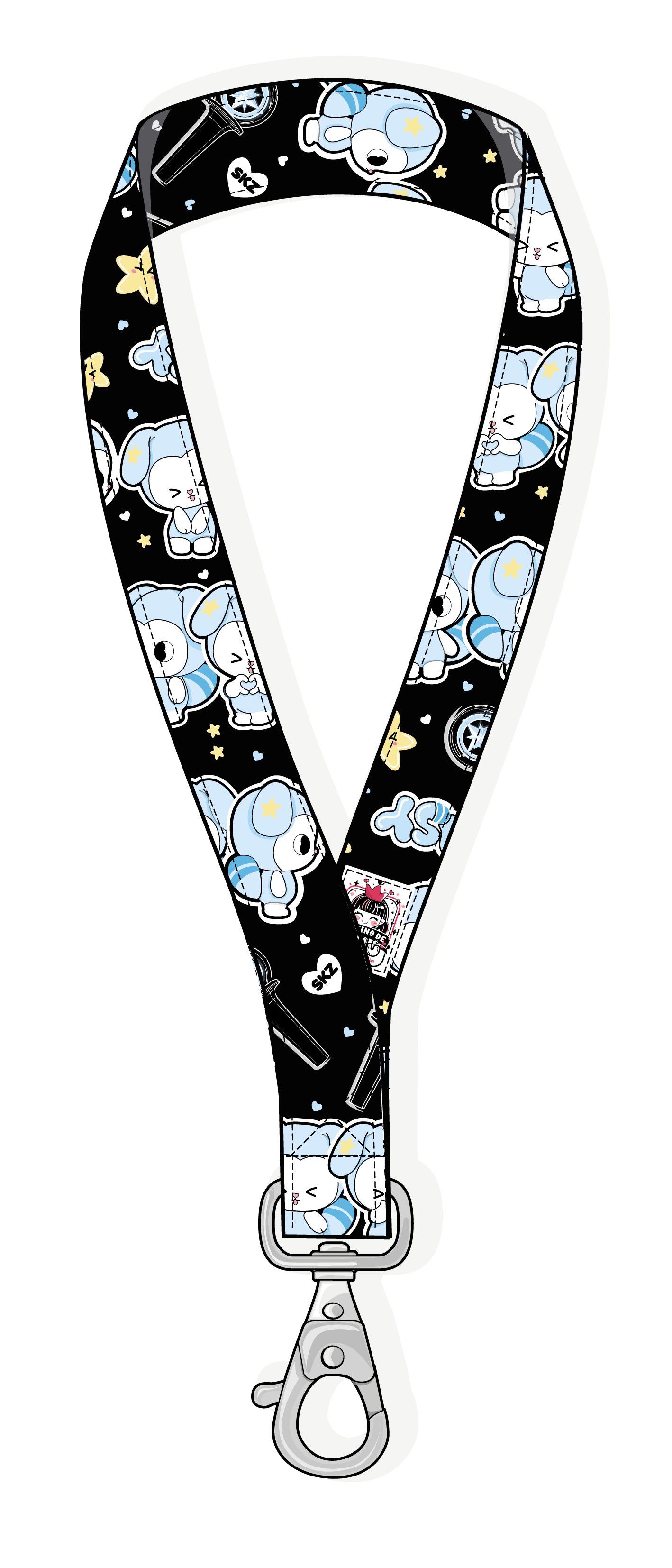 Lanyard Stray Kids STAY Tasy negro XL vista collar