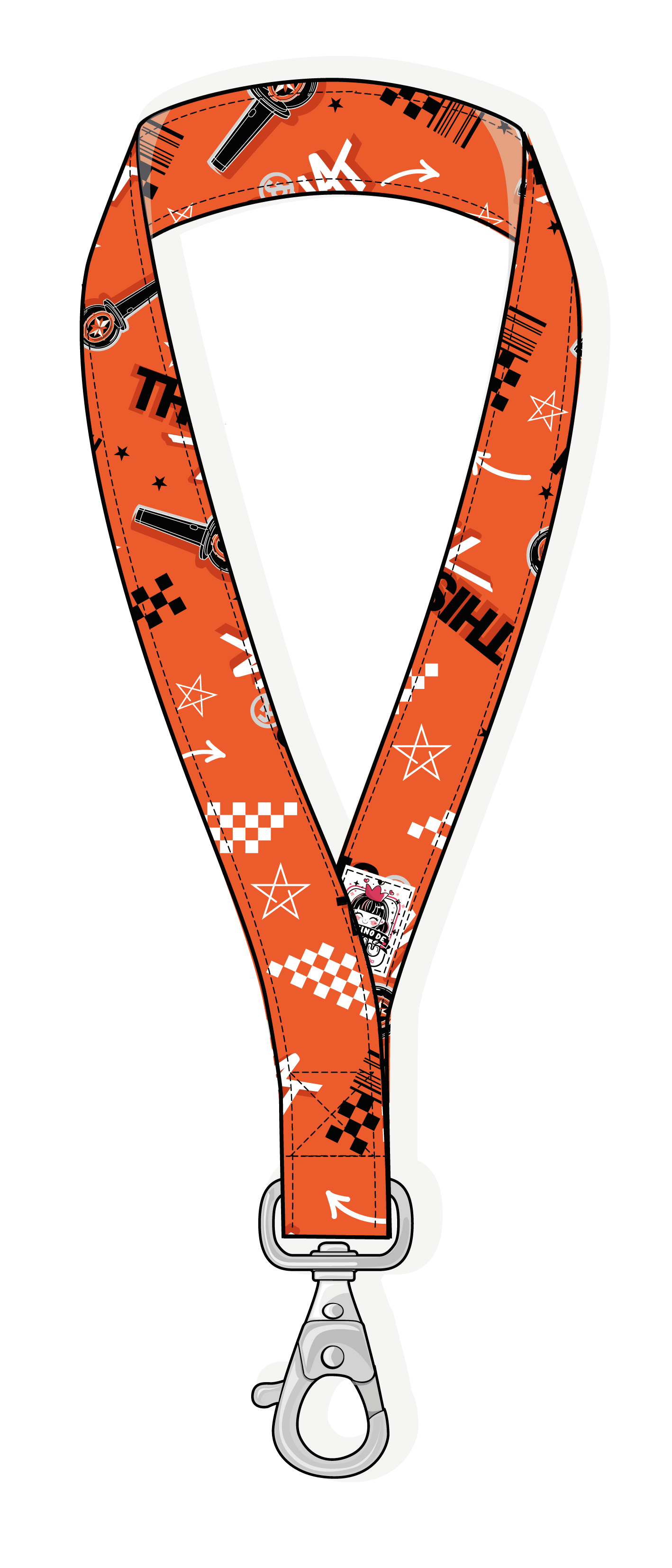 Lanyard Stray Kids STAY urbano naranja This and That vista collar