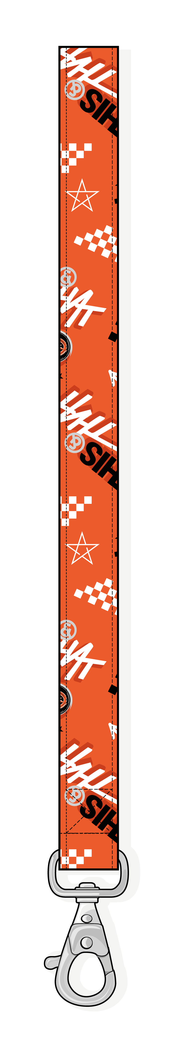 Lanyard Stray Kids STAY urbano naranja This and That vista frontal