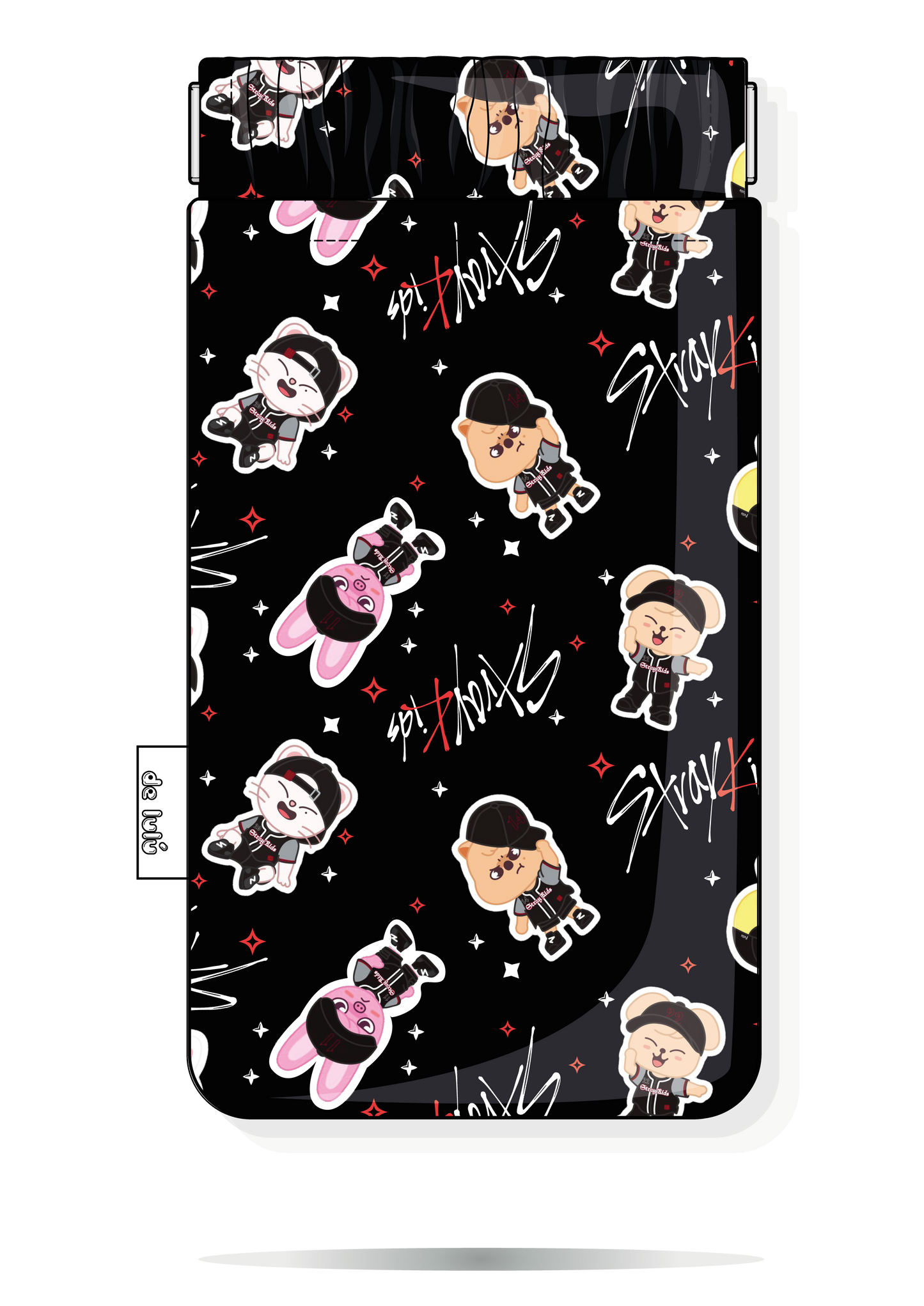 Funda handmade para gafas Stray Kids con estampado propio fanart.