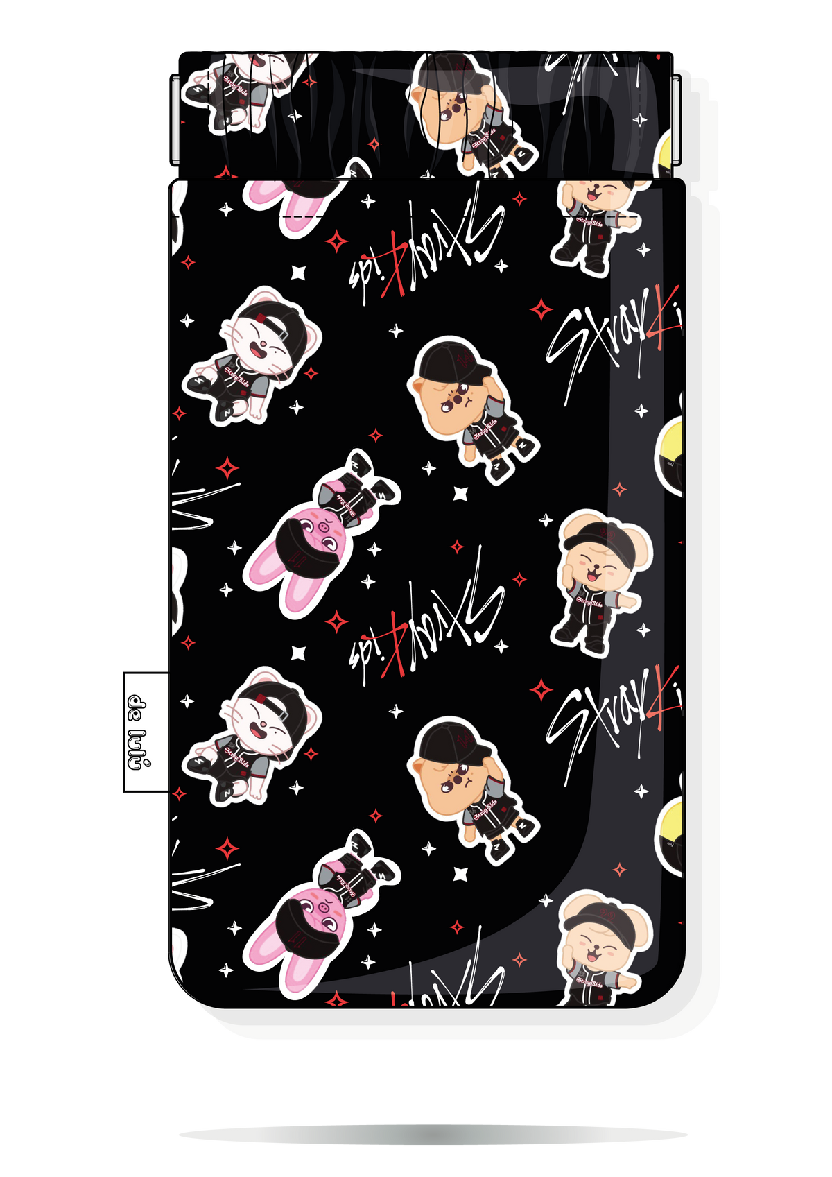 Funda handmade para gafas Stray Kids con estampado propio fanart.