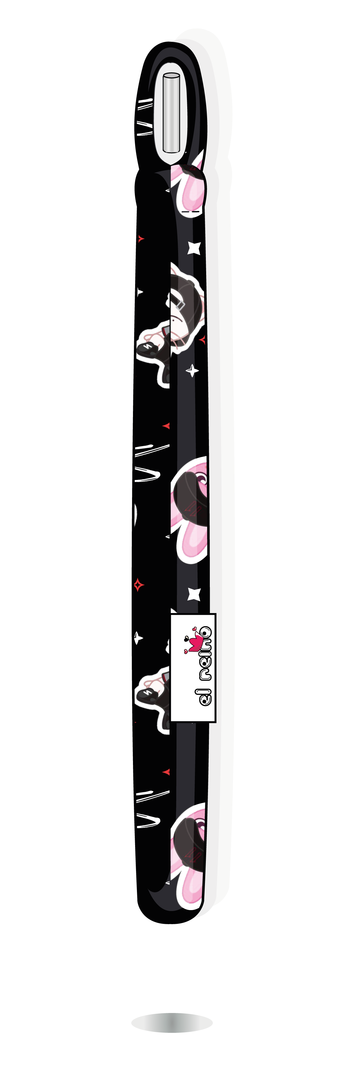 Detalle de funda para gafas K-pop  fanart handmade inspirada en Stray Kids. 