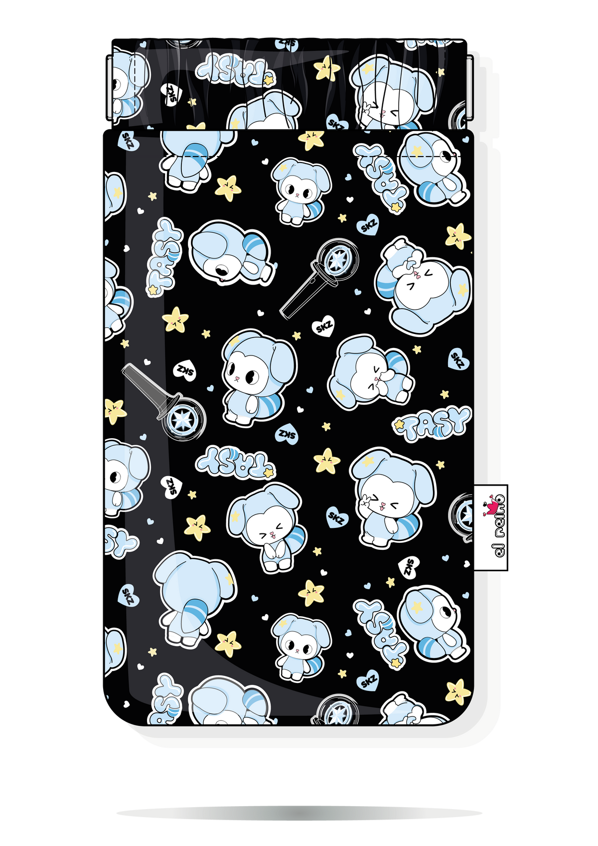 Funda para gafas TASY de Stray Kids negra – Handmade