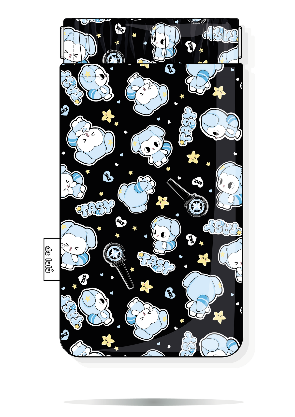 Funda para gafas TASY de Stray Kids negra – Handmade