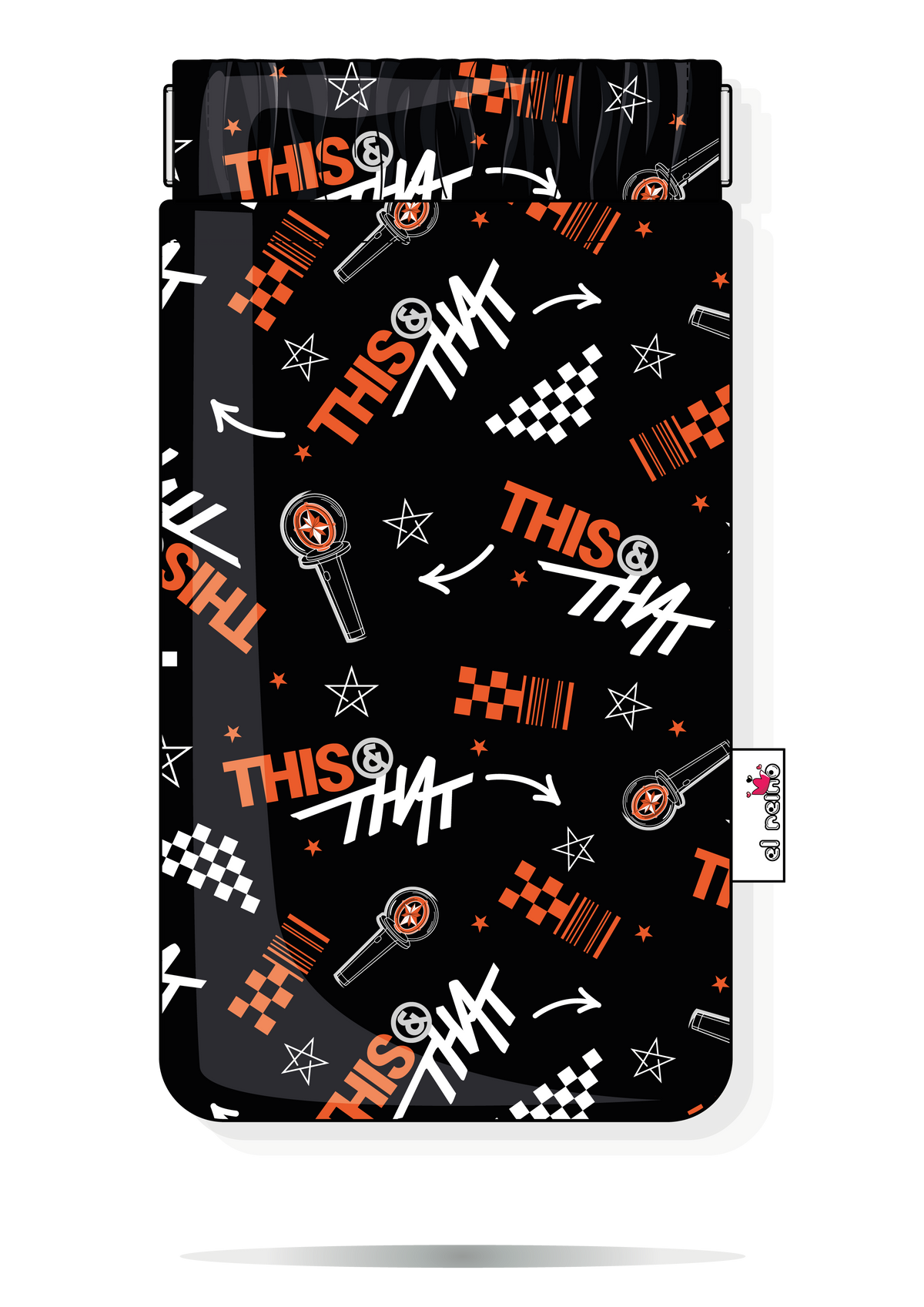 Funda handmade para gafas Stray Kids negra inspirada en This and That