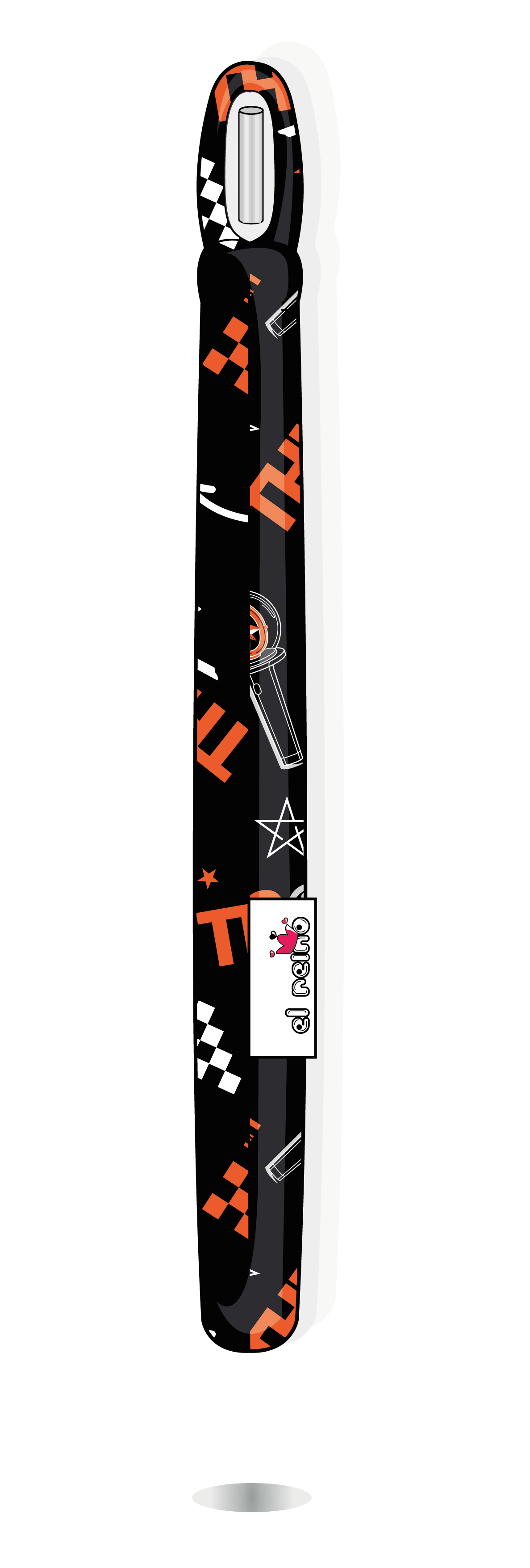 Funda de gafas Stray Kids This and That negra con estampado fanart.