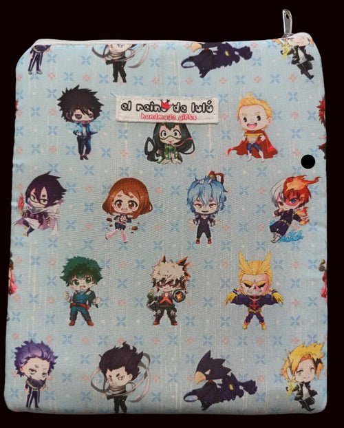 funda libro anime superheroes handmade protector manga