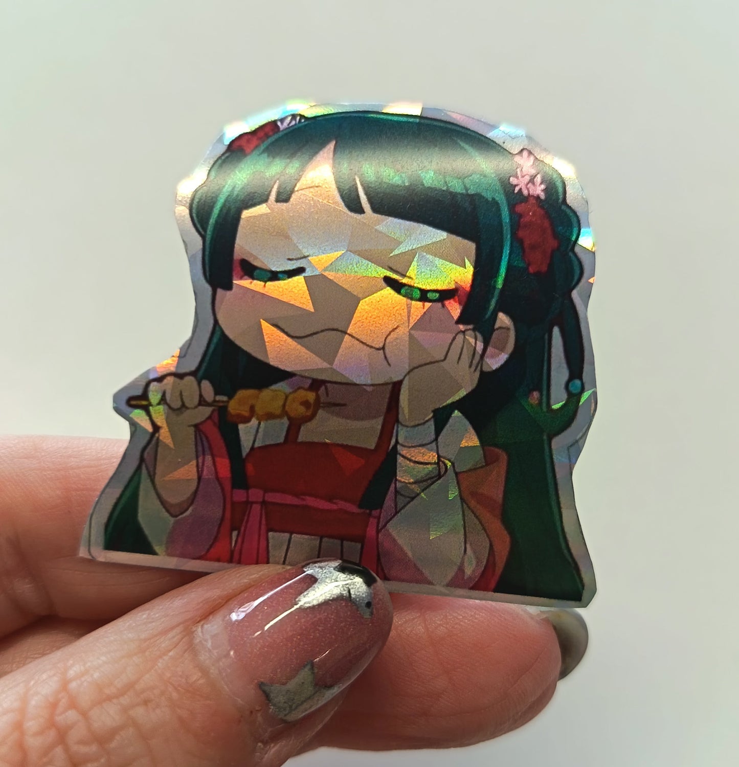 Mao mao Sticker anime holografico diamante handmade