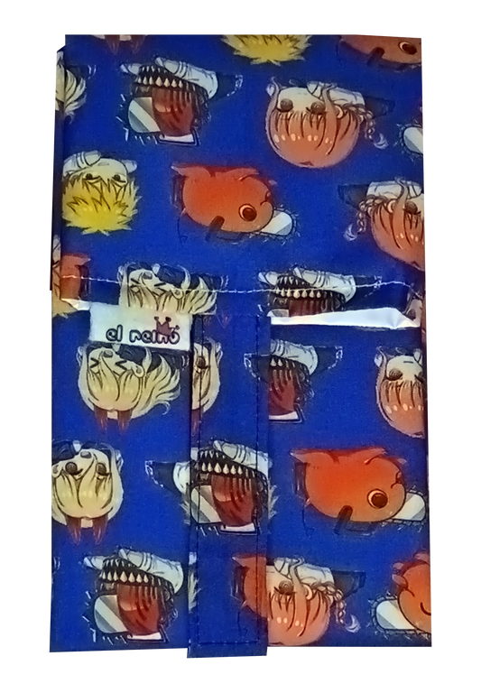Roll&Bite Chaisawman Azul – Portabocadillos Reutilizable Handmade