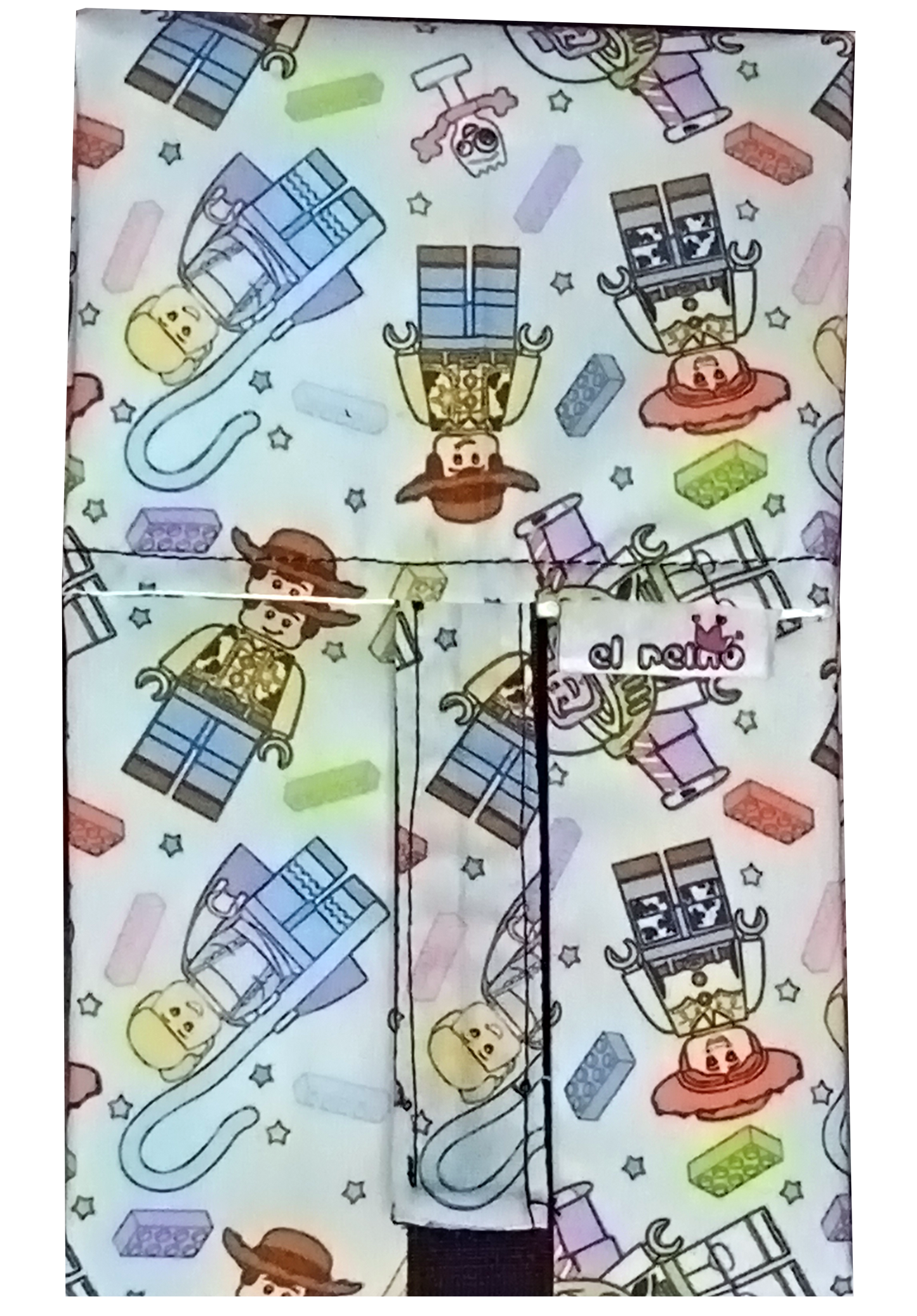 Roll&Bite ToyStory Lego Aventura – Portabocadillos Reutilizable Handmade