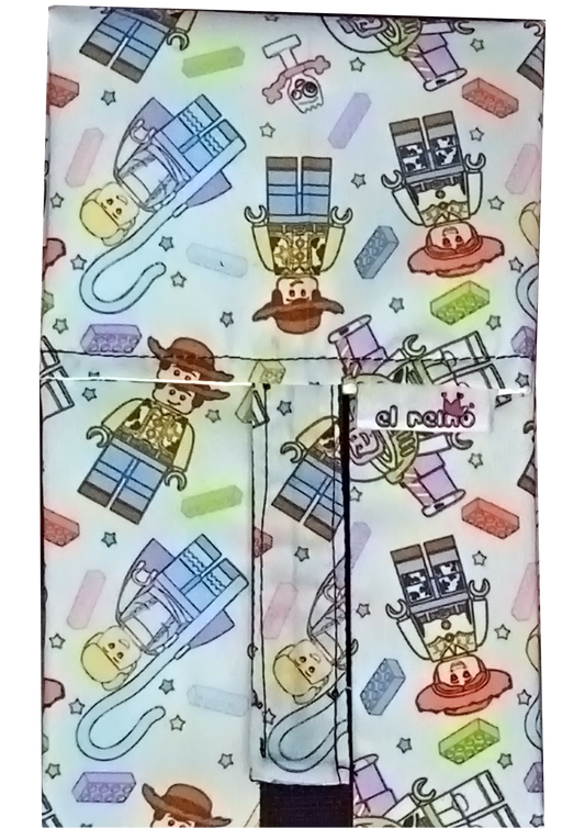 Roll&Bite ToyStory Lego Aventura – Portabocadillos Reutilizable Handmade