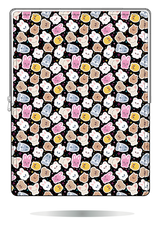 Funda para portátil SKZOO de Stray Kids negra, vista frontal