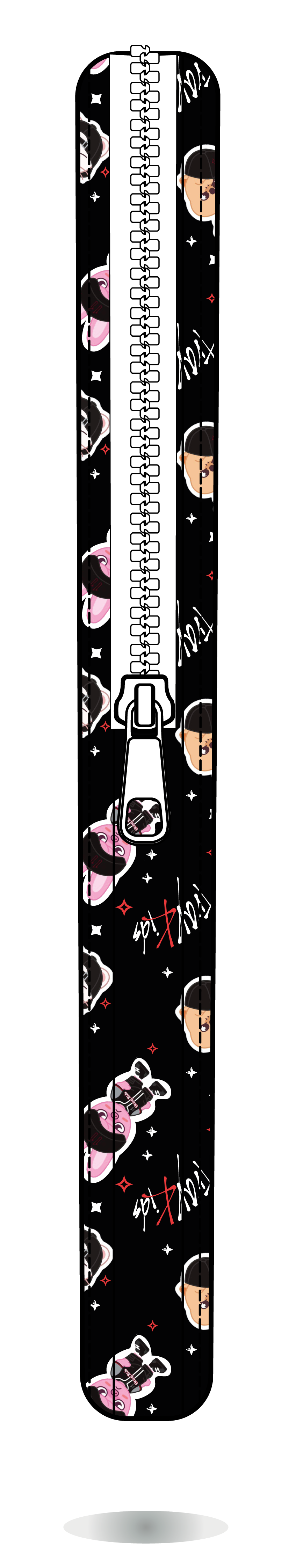 Funda para portátil SKZOO Béisbol de Stray Kids negra, vista lateral