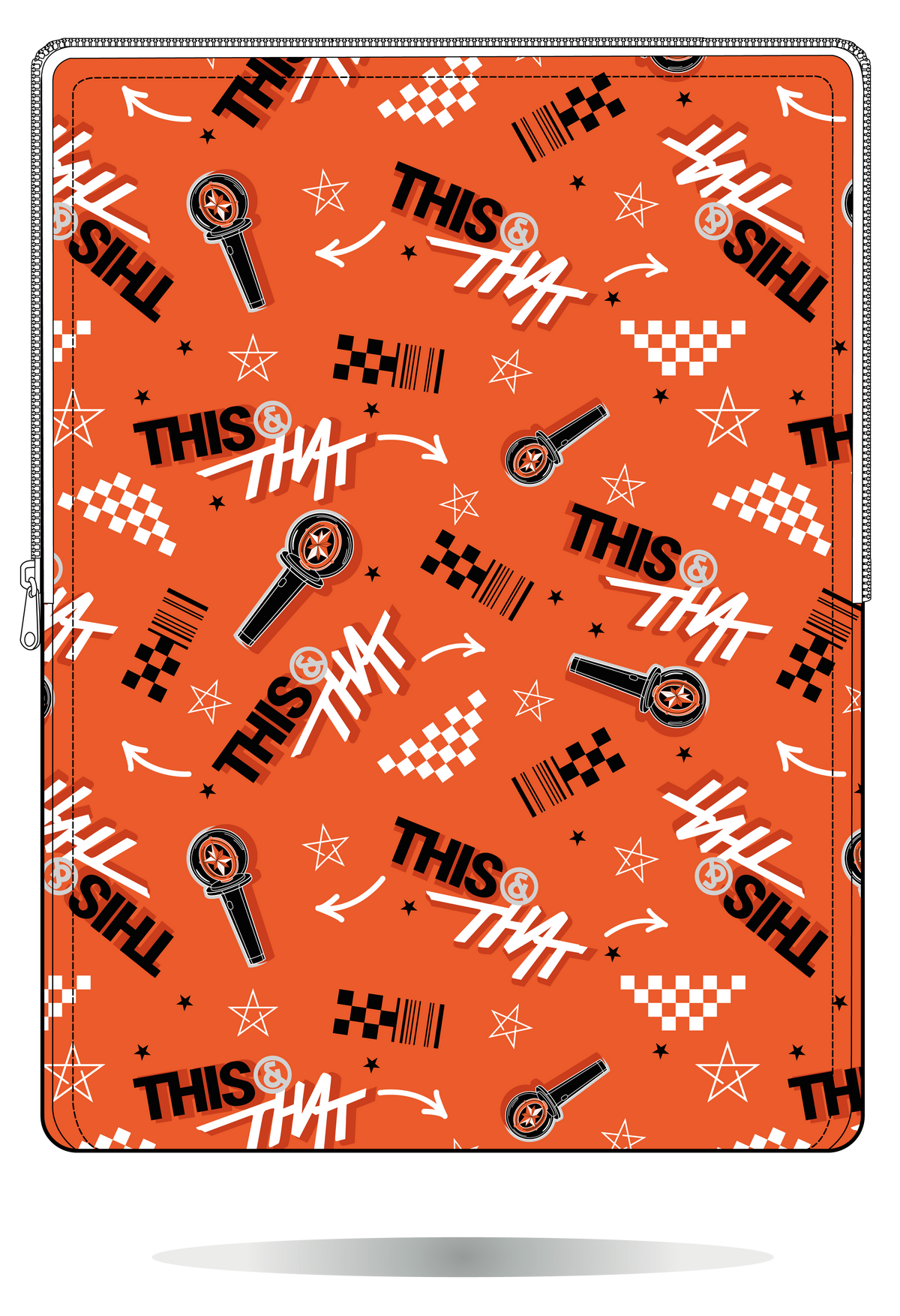 Funda para portátil Stray Kids THIS & THAT naranja, vista frontal