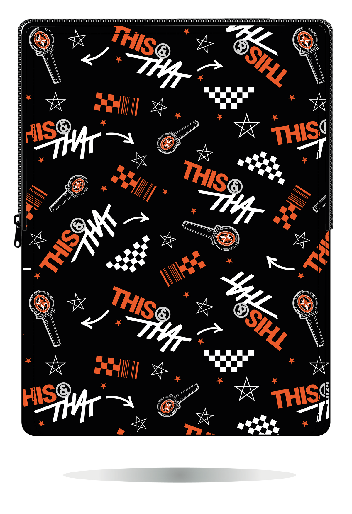 Funda para portátil Stray Kids THIS & THAT negra, vista trasera