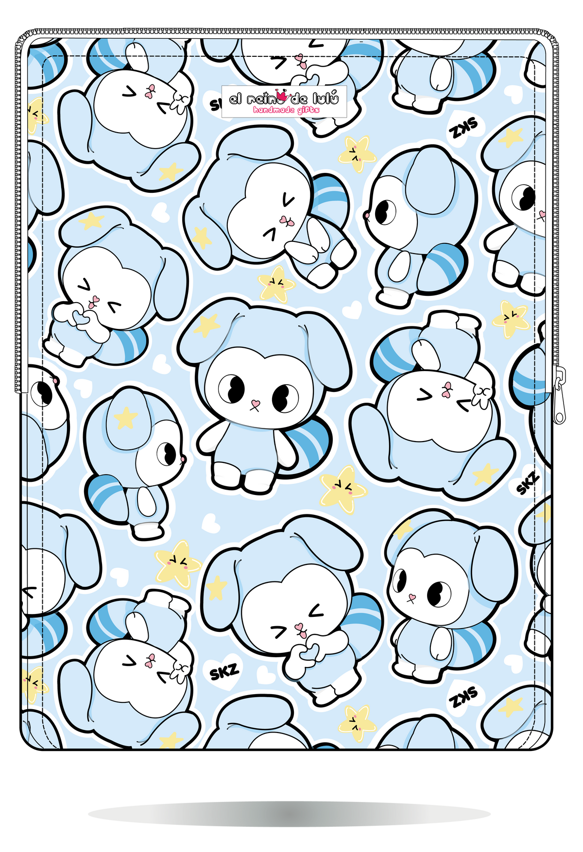 Funda para portátil Stray Kids THIS & THAT negra, vista trasera