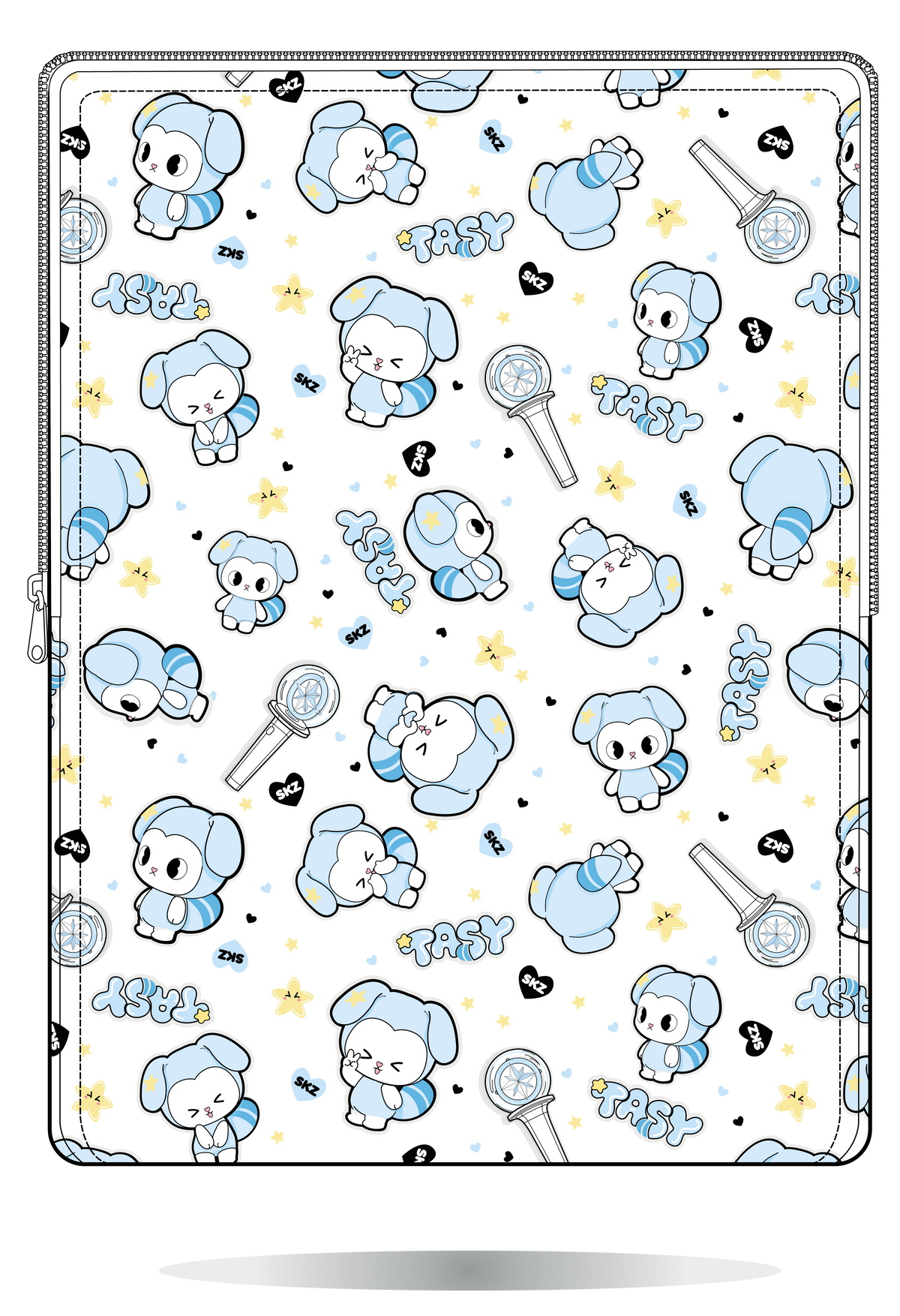 Funda para portátil TASY blanca de Stray Kids – Handmade