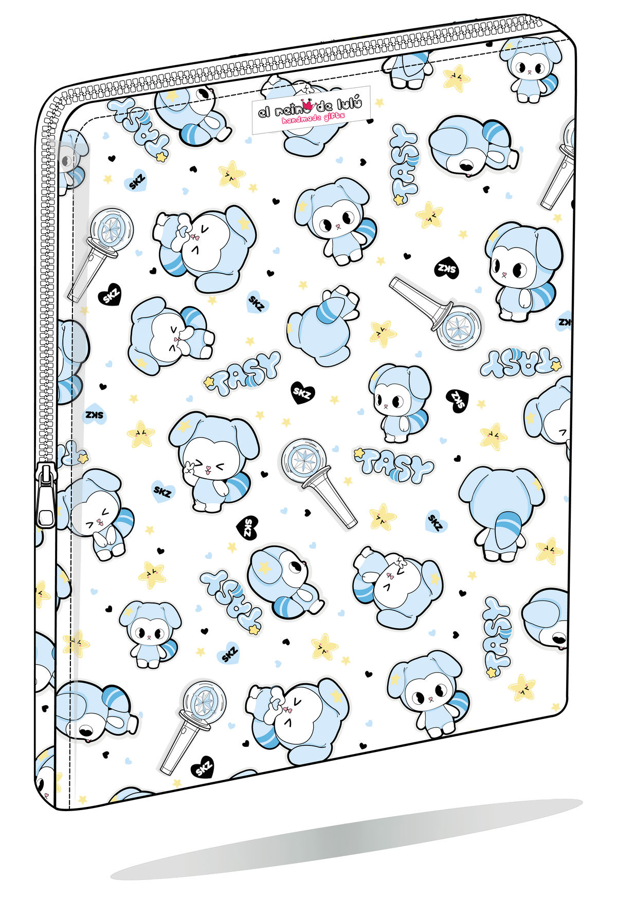 Funda para portátil TASY blanca de Stray Kids – Handmade