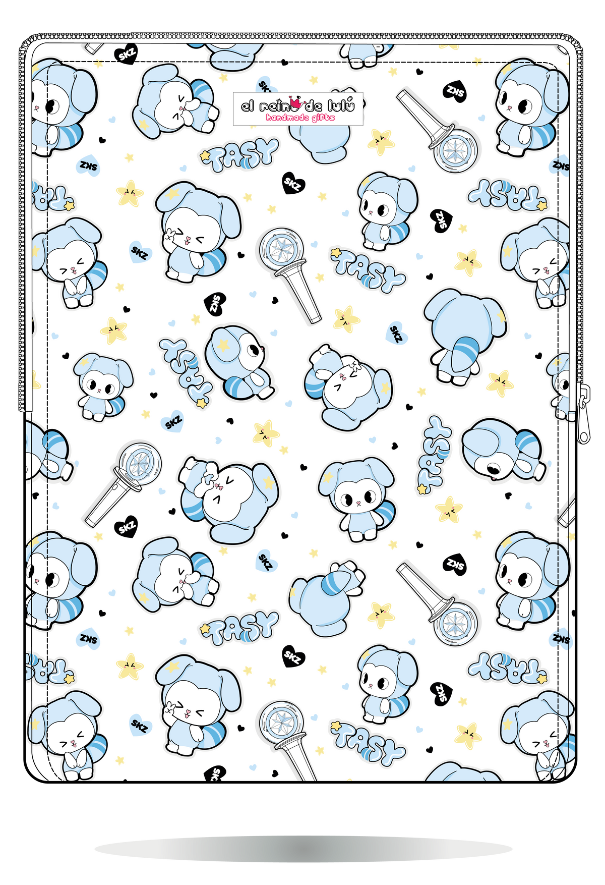 Funda para portátil TASY blanca de Stray Kids – Handmade
