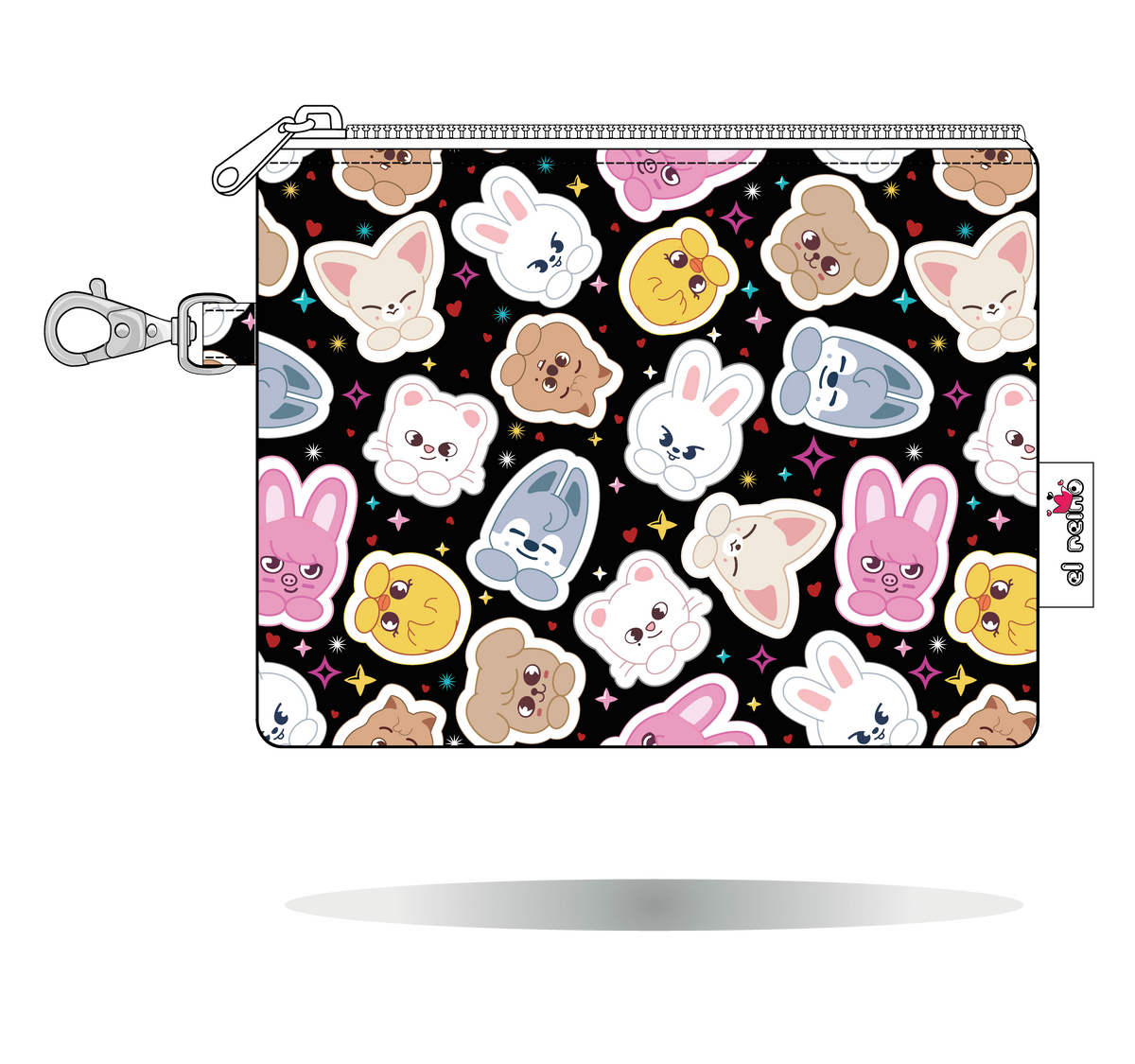 Monedero SKZOO de Stray Kids, tamaño Maxi, vista frontal