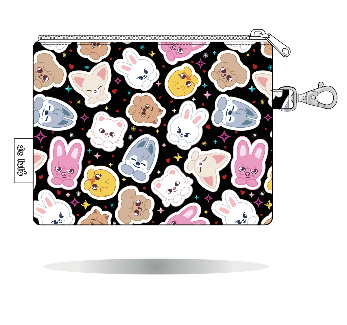 Monedero SKZOO de Stray Kids, tamaño Maxi, vista trasera