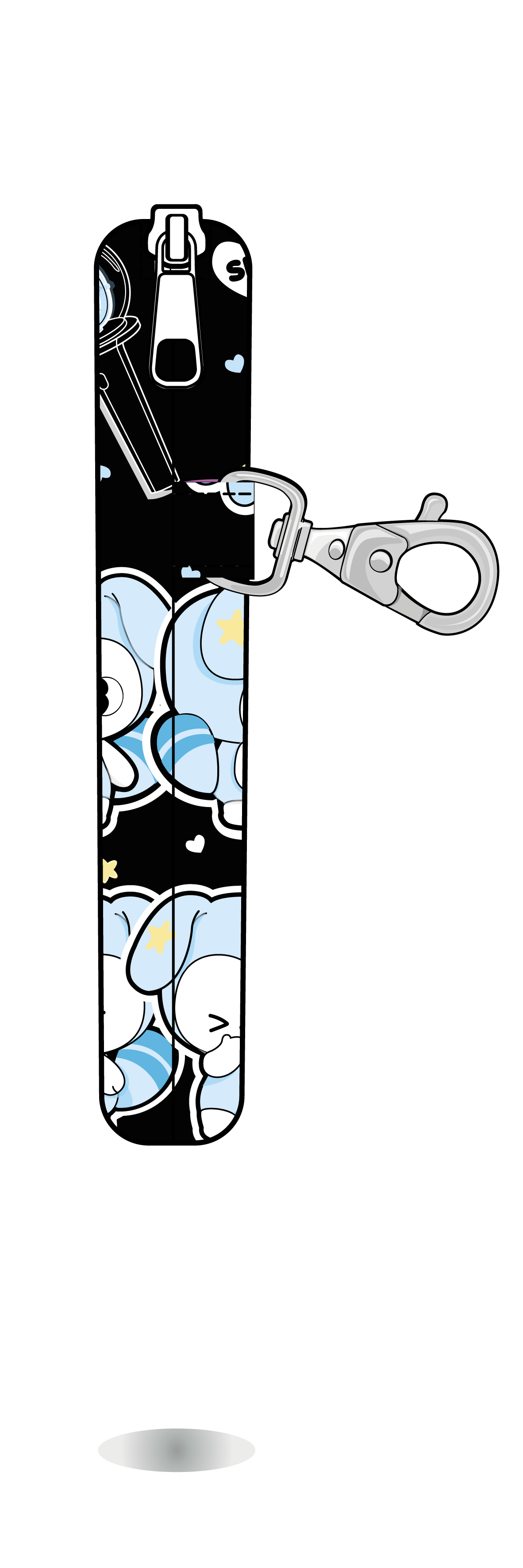 Monedero TASY Chibi en filas, tamaño Maxi, vista lateral