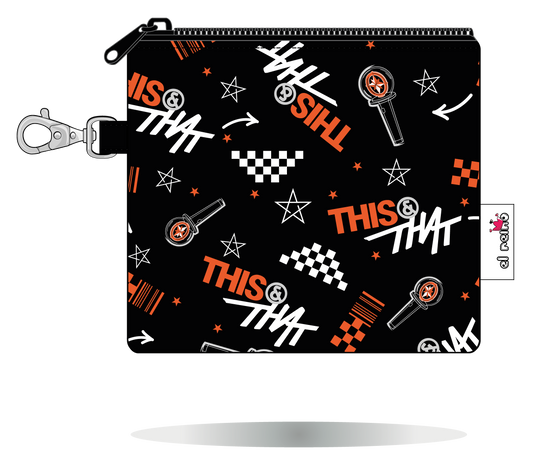Monedero This & That de Stray Kids naranja, tamaño Mini, vista frontal